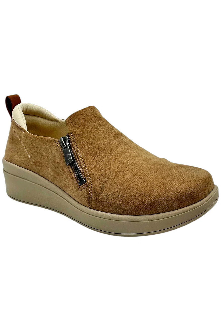Ryka Washable Slip-On Sneaker Wedges Luminous Walnut Brown - Medium